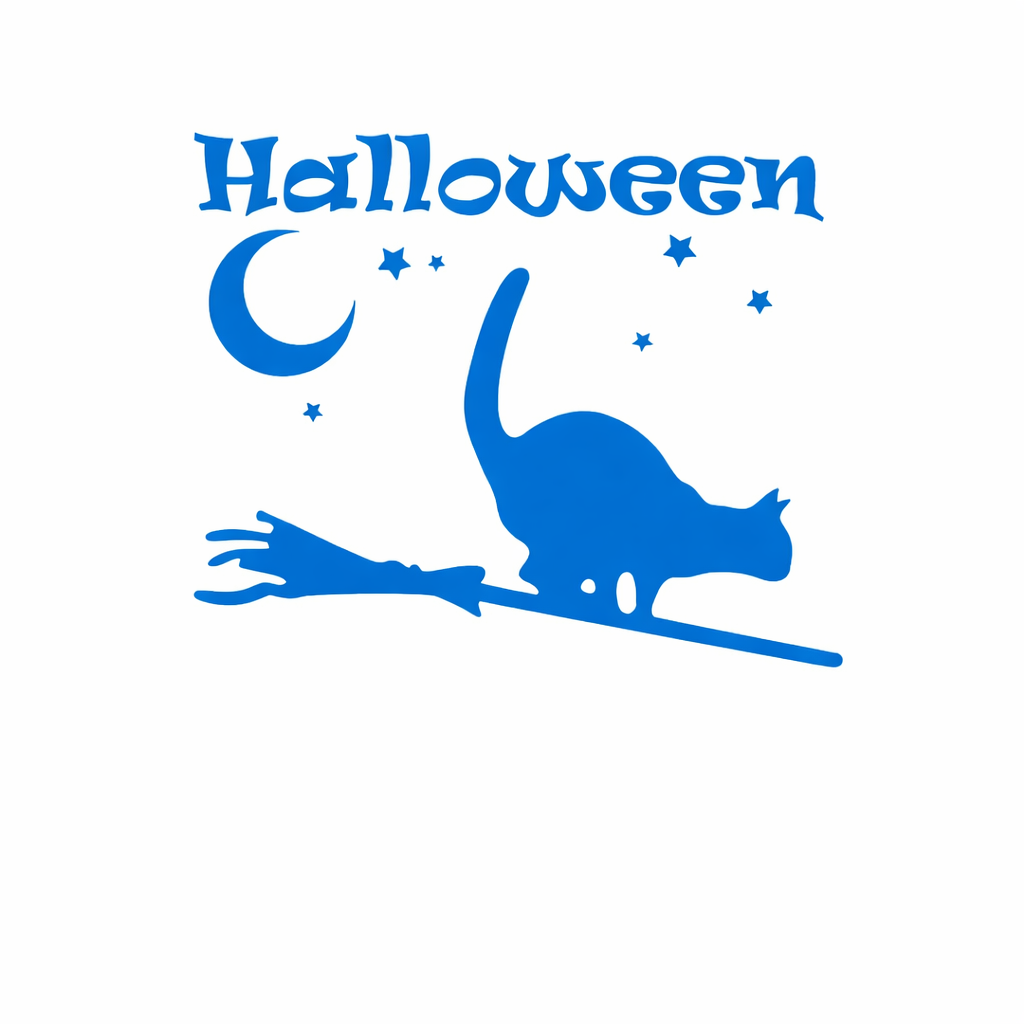 Наклейки на Хелловін фосфорна 15x10 см Блакитний (N233)