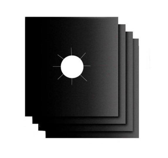 Накладки защитные на газовую плиту антипригарные 27х27 см Черный (1008526-Black)