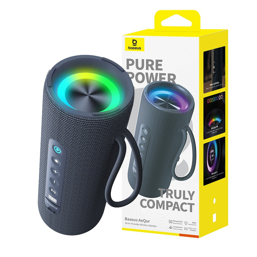 Портативна колонка BASEUS AeQur 30 Air Portable Wireless Speaker-Twi Сірий (A20072600826-00)