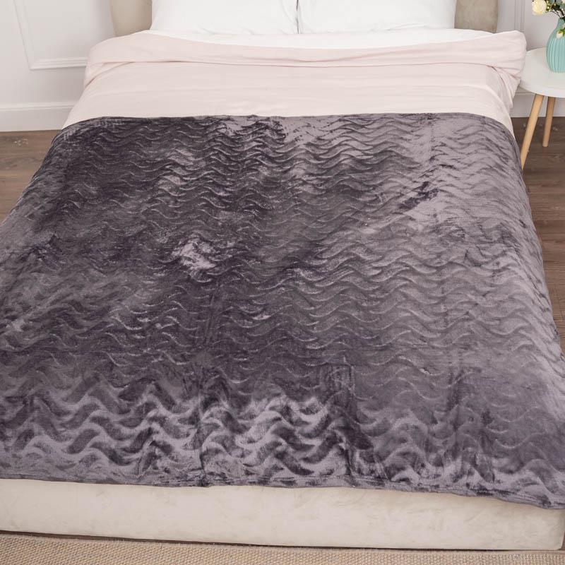 Плед Морская волна 150x200 см Серый 88374 (39739_1)