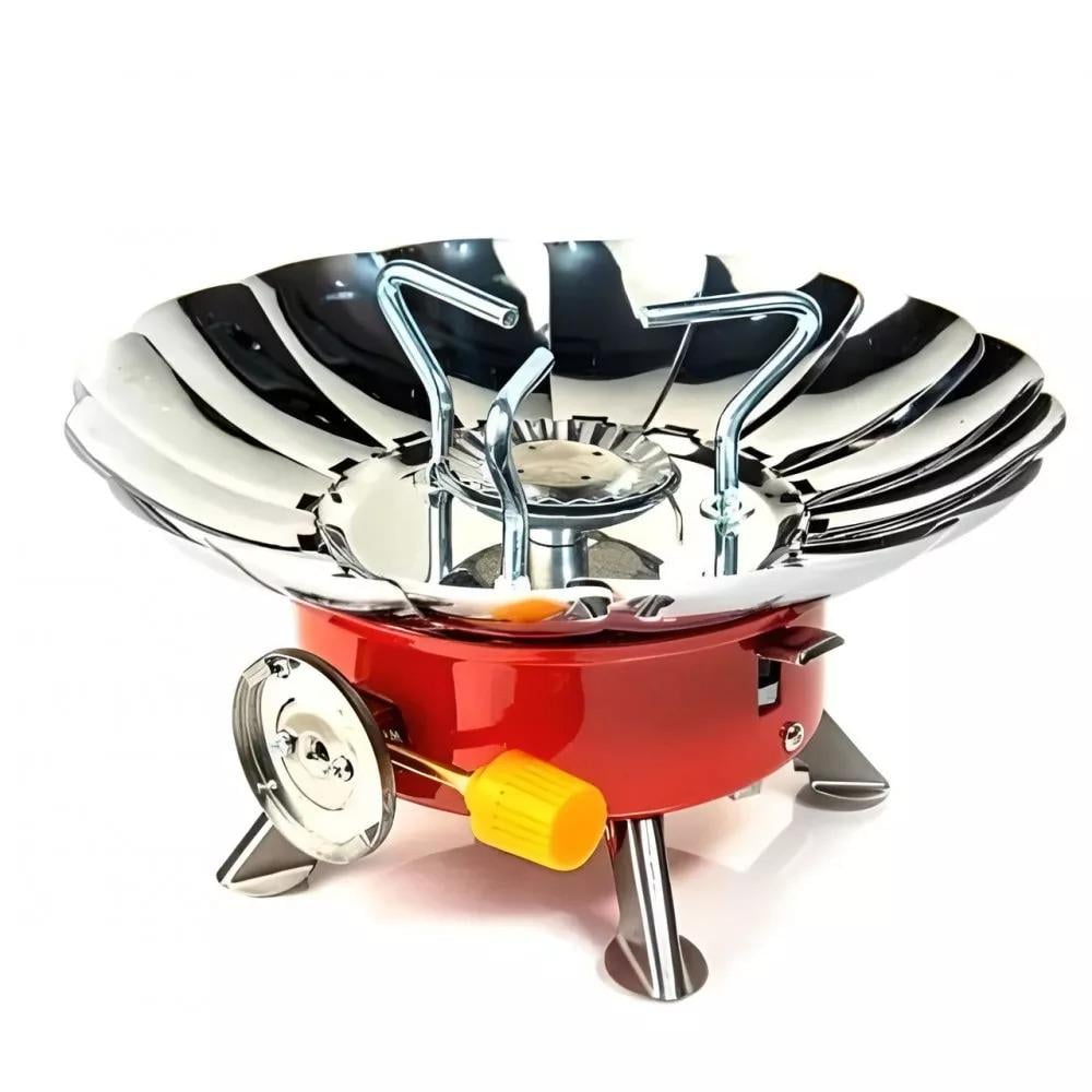 Таганок туристический газовый Windproof camping stove K-203 Красный (1009695-Red) - фото 1