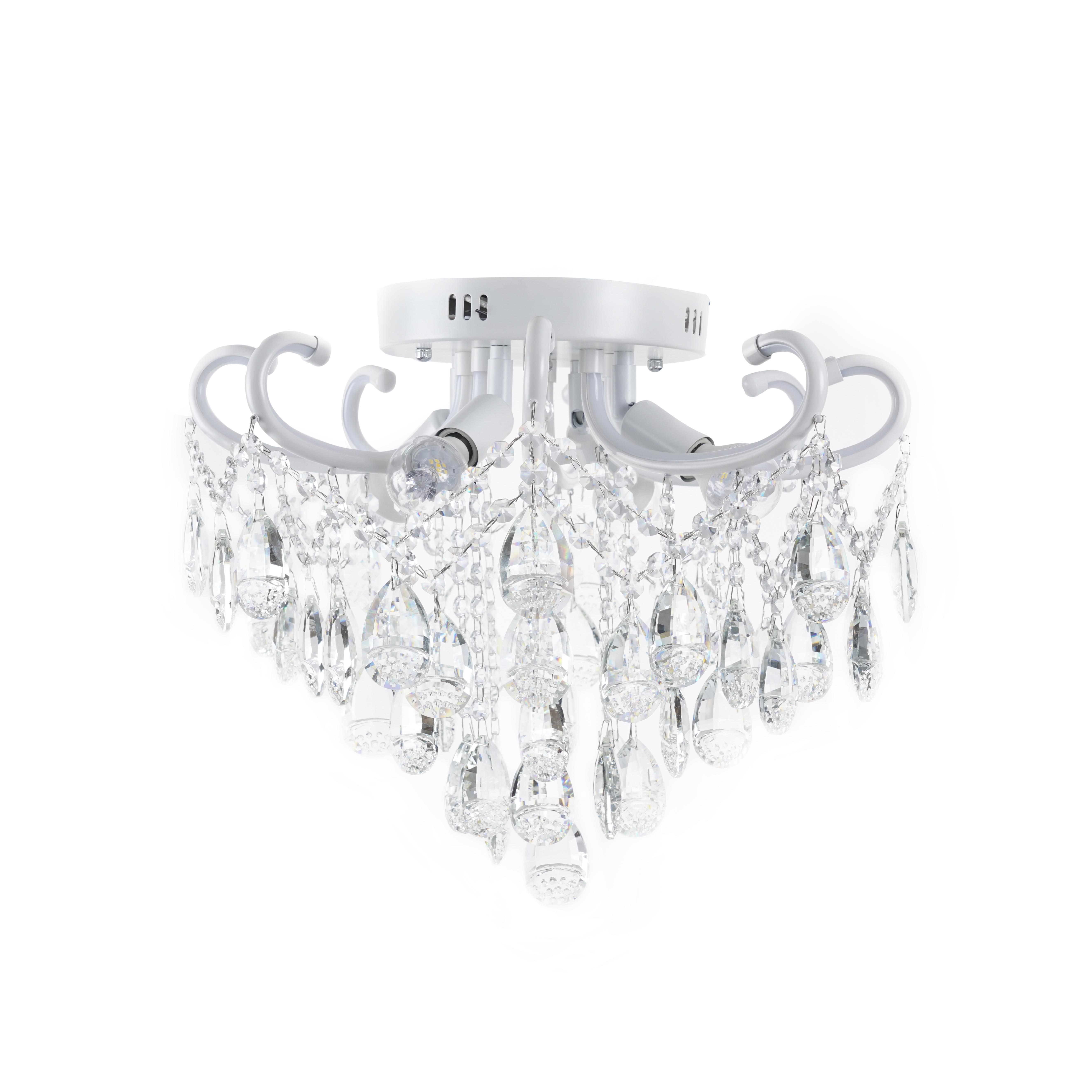 Люстра хрустальная Sirius XE4073/4-460 WH+CR+LED  (000034542)