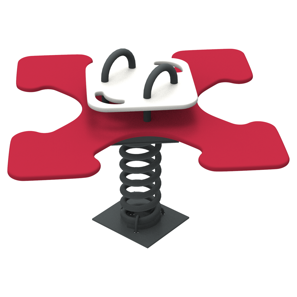 Качеля на пружине для детской площадки Kidigo на 4 ребенка Эстрея 90х90х84 см Разноцветный (1513610822)