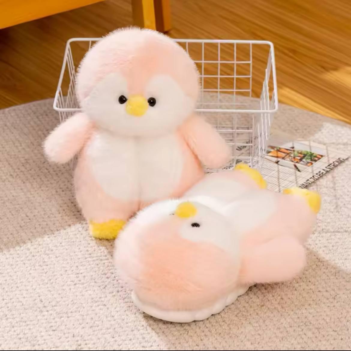 Домашние тапочки плюшевые Пингвины р. 36-37 Розовый (13685225741)