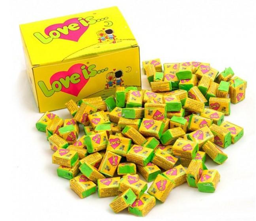 Жувальна гумка Love Is зі смаком Кокос і ананас 100 шт. (1469455322)