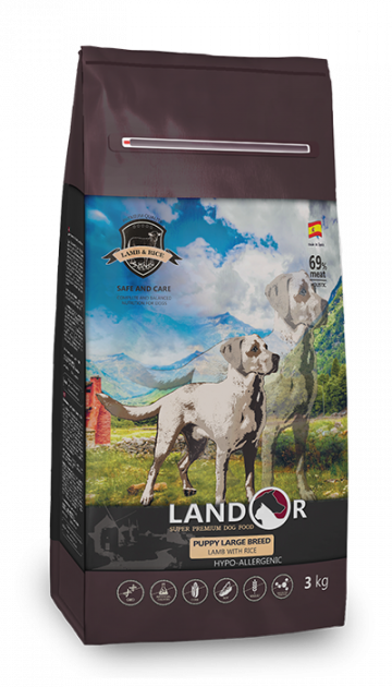 Корм для собак LANDOR РУППИ LARGE BREED LAMB & RICE 3 кг
