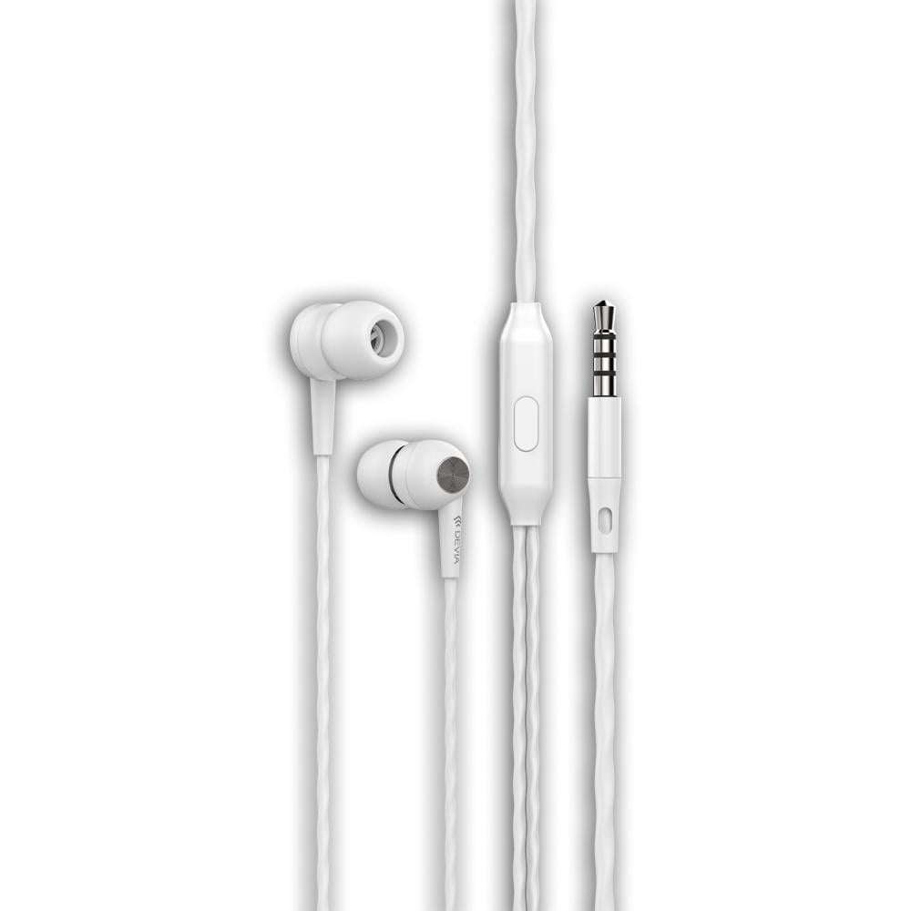Наушники с микрофоном Devia Kintone jack 3,5 мм ведущая гарнитура Белый (557-754573)