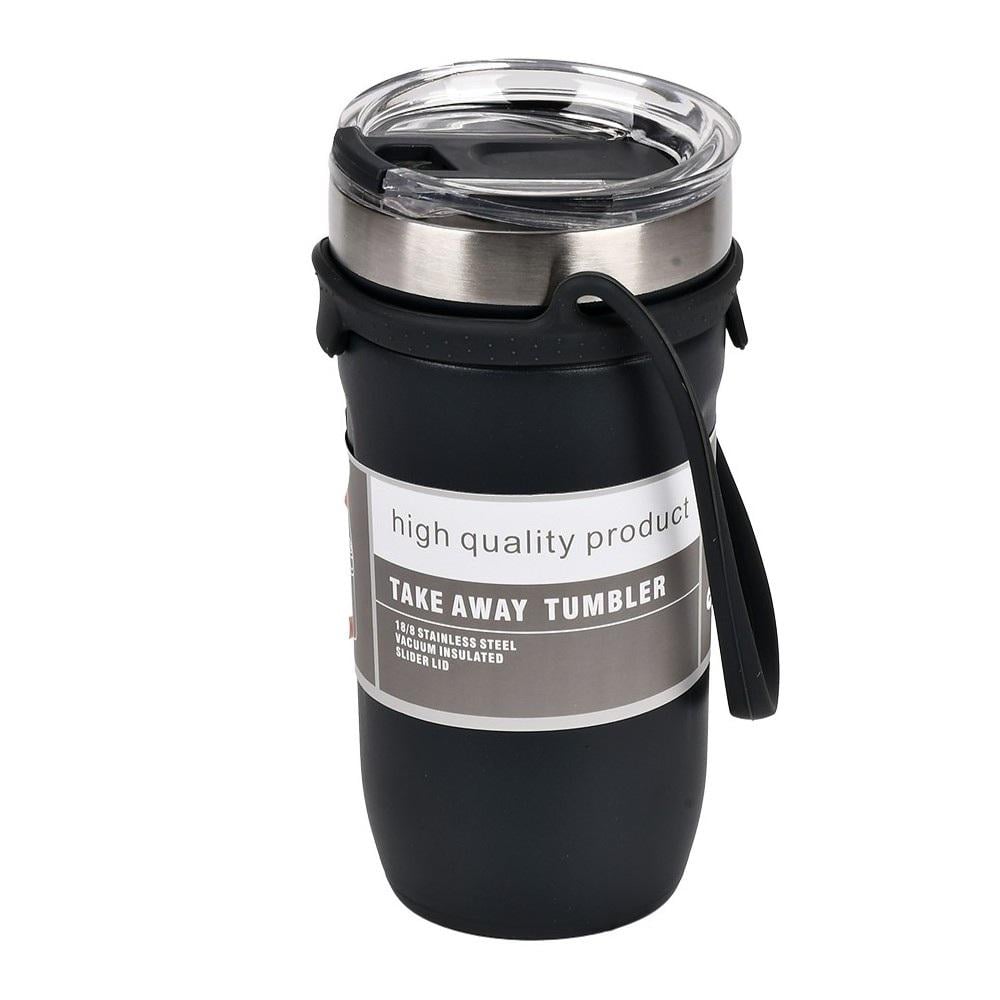 Термокухоль з нержавіючої сталі з подвійними стінками та герметичною кришкою 500 мл Black (32958829)