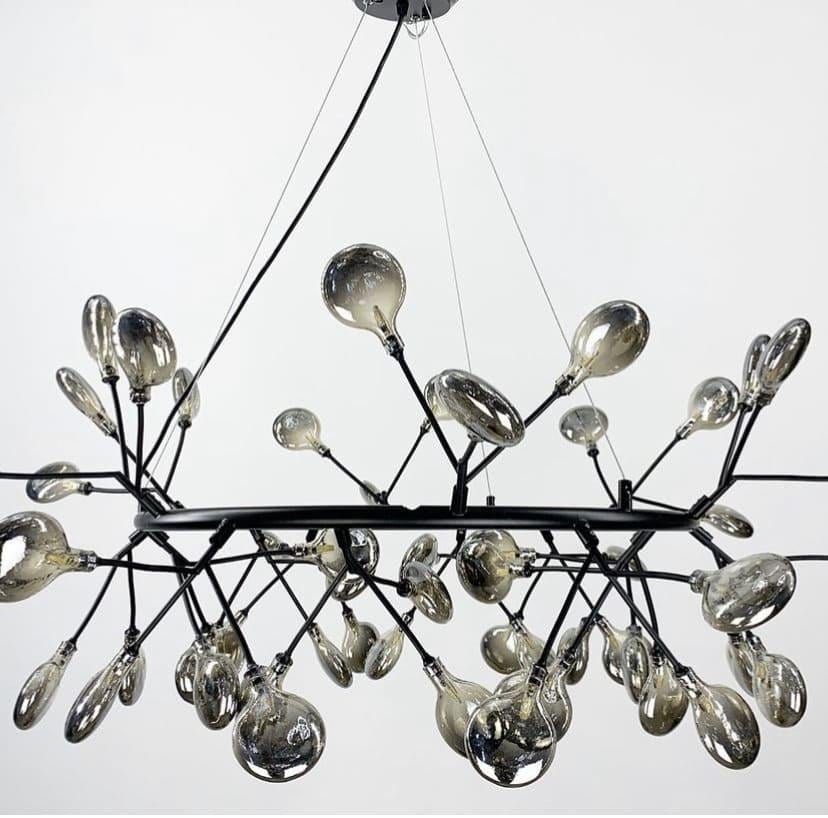 Люстра на 54 графитовых плафона Черный (H 688/54 BK)