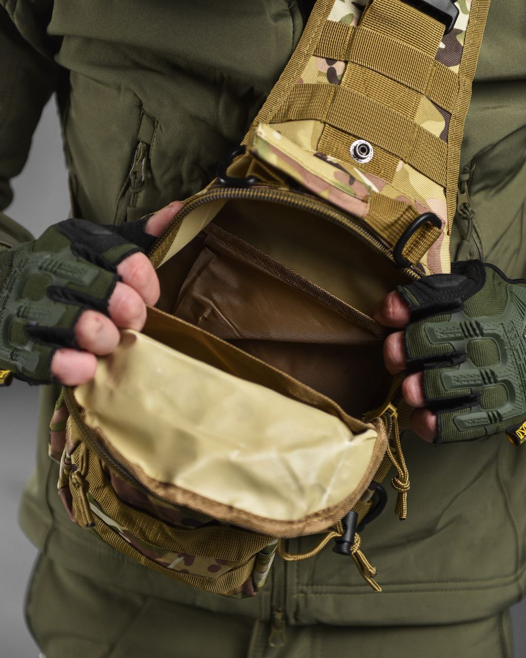 Сумка через плечо военная однолямочная 6 л (T-023) - фото 9 Сумка через плечо военная однолямочная 6 л (T-023) - фото 9