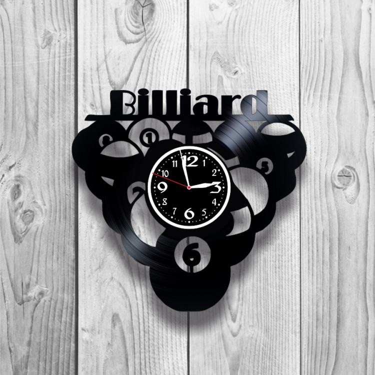 Часы настенные Бильярд 0207 из виниловой пластинки