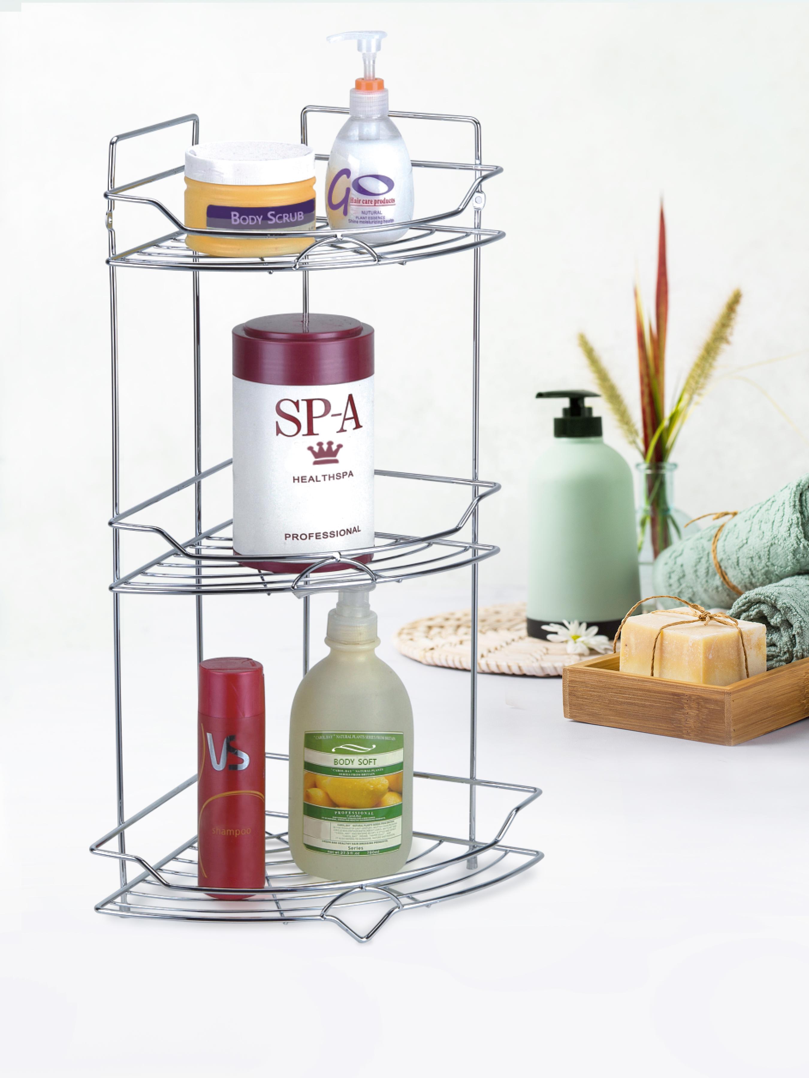 Полка трехъярусная для ванной комнаты Homax 24x24x56 см (EBA-5004 S/S) - фото 4 Полка трехъярусная для ванной комнаты Homax 24x24x56 см (EBA-5004 S/S) - фото 4