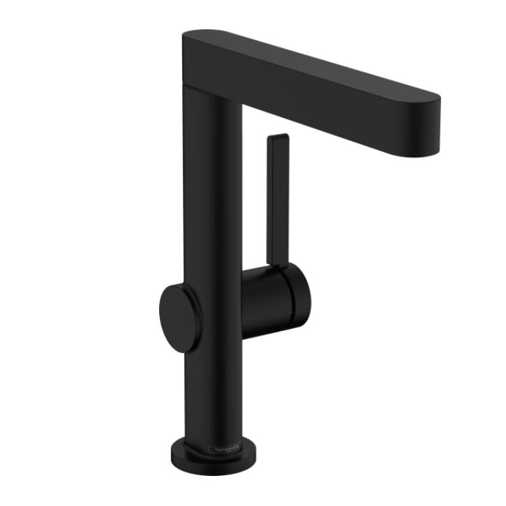 Смеситель для умывальника Hansgrohe Finoris 230 с поворотным носиком 2JET и д/к push-open Черный матовый (76060670)