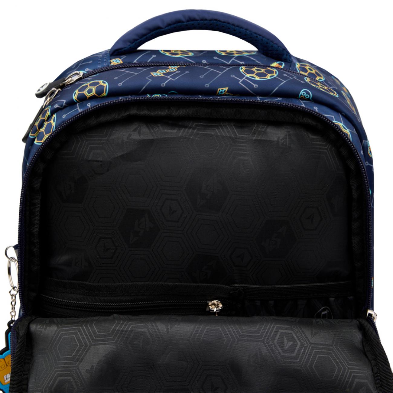 Школьный рюкзак с чехлом от дождя YES Football Gamer S-52 Ergo (559891) - фото 8