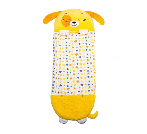 Спальний мішок-іграшка дитячий Цуценя на блискавці 3в1 вбудована подушка 130 см Жовтий (R245) Спальний мішок-іграшка дитячий Цуценя на блискавці 3в1 вбудована подушка 130 см Жовтий (R245)