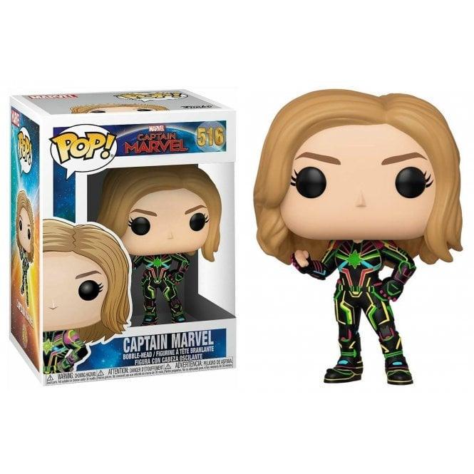 Дитяча ігрова фігурка Funko Pop Captain Marvel Neon Suit 10 см (Movies CM CM 516)
