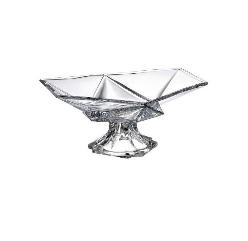 Фруктовниця Bohemia Origami на широкій ніжці богемське скло 355 мм Фруктовниця Bohemia Origami на широкій ніжці богемське скло 355 мм