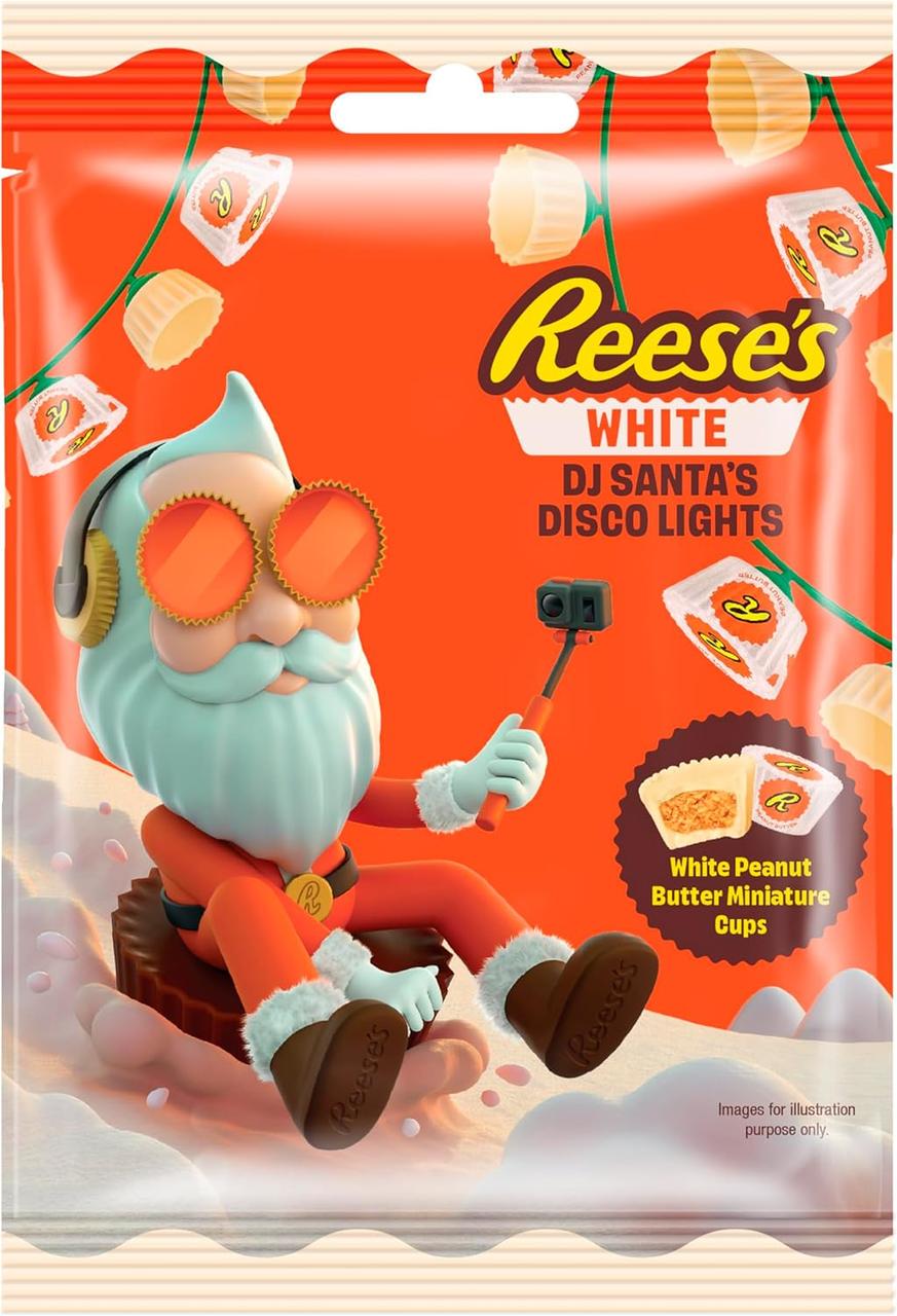 Цукерки Reese's DJ Santa's Disco Lights White Miniature Cups 62 г (2457110463)