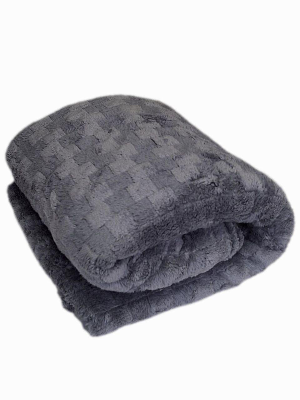 Плед флисовый Colorful Home Мозаика евро 200x220 см Серо-синий (1521) - фото 1 Плед флисовый Colorful Home Мозаика евро 200x220 см Серо-синий (1521) - фото 1