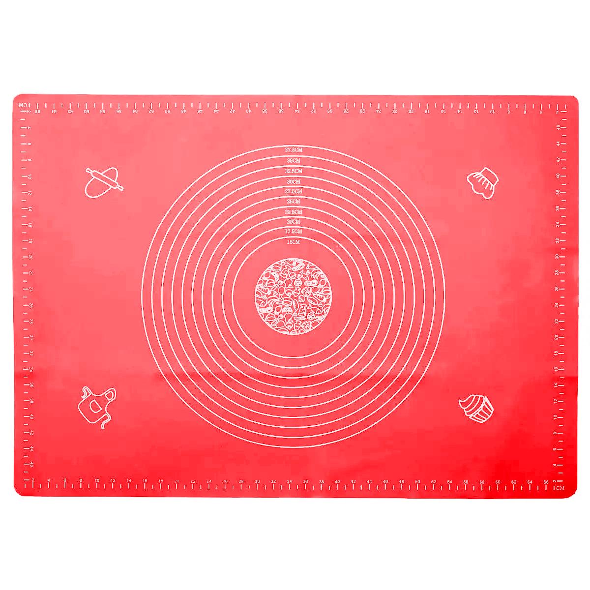 Коврик для раскатывания теста A-PLUS 50х70 см Красный (1871402822)