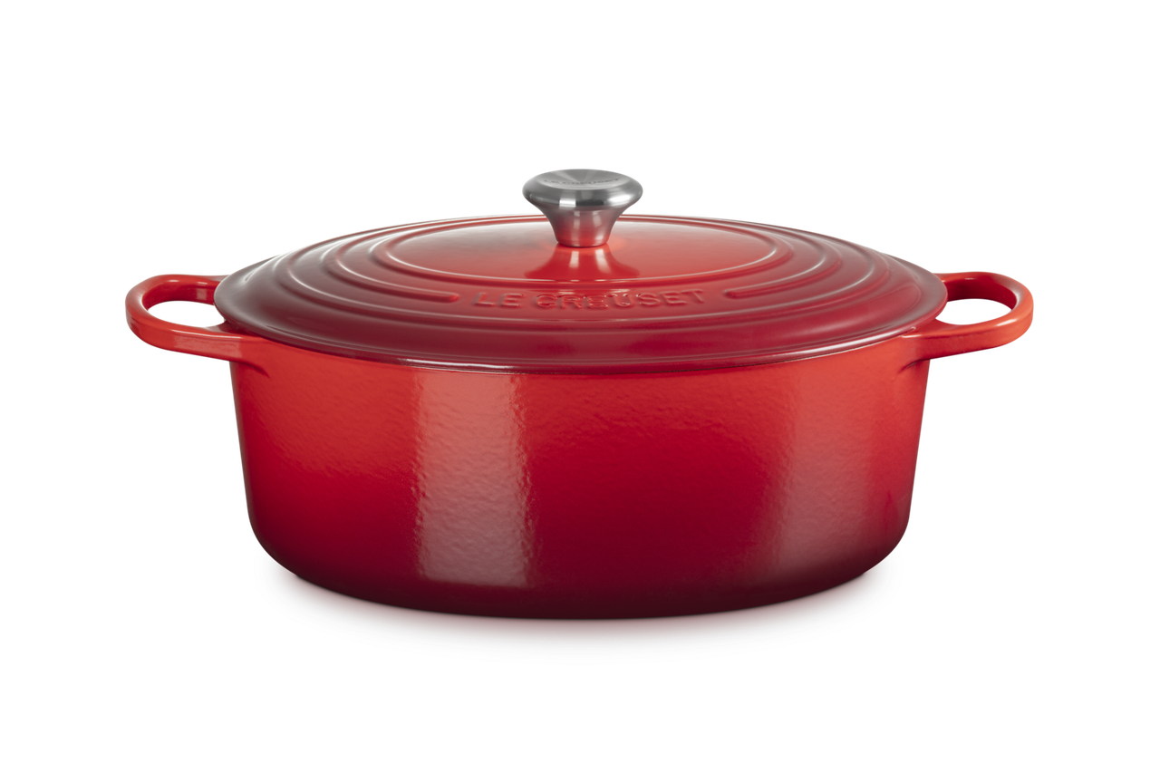 Гусятниця Le Creuset чавунна овальна з кришкою 31 см 6,3 л Червоний