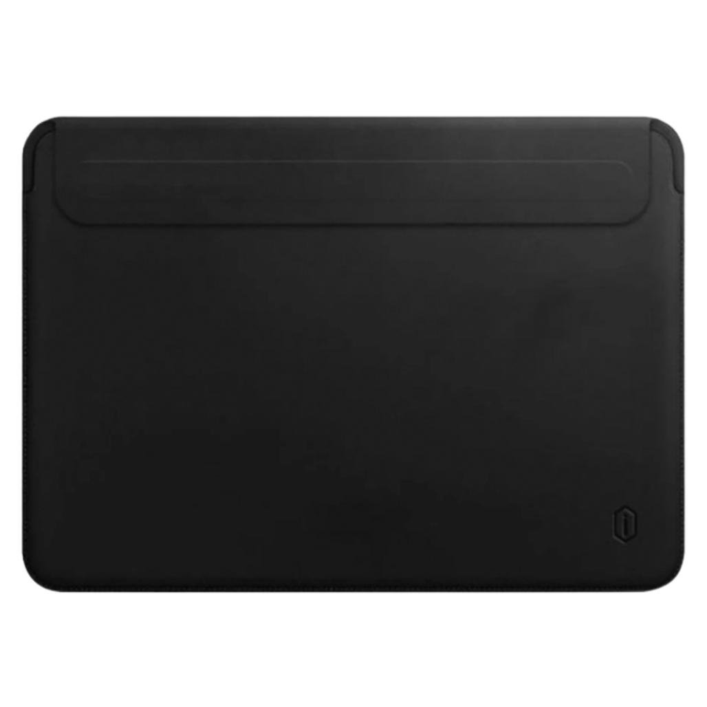 Чехол карман WIWU Slim Stand Sleeve Leather Case для MacBook New 16 Skin Pro Black