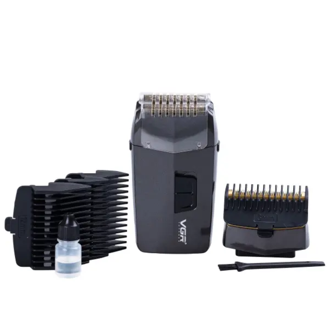 Шейвер-тример VGR V-086 зі знімними насадками акумуляторний Сірий