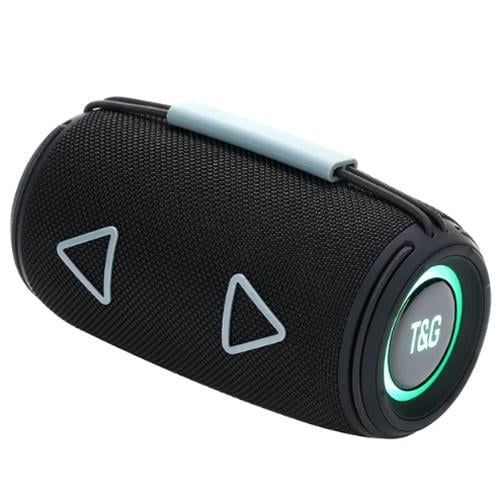 Портативная колонка TG657 Bluetooth 1500 mAh с RGB подсветкой Black (593989)