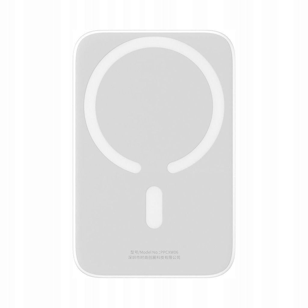 Повербанк магнитный BASEUS Magnetic 20W 6000 mAh с беспроводной зарядкой для iPhone Белый (26389441)