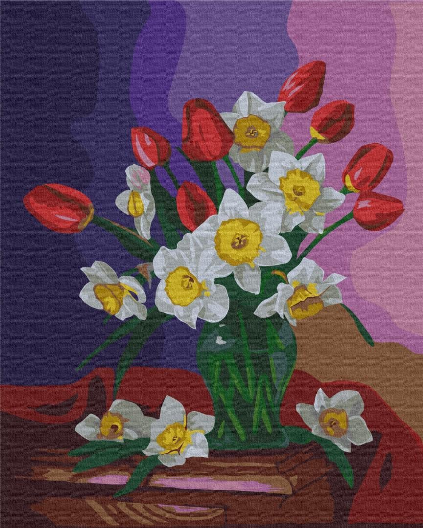 Картина по номерам Brushme Premium Букет тюльпанов и нарциссов 40x50 см (PBS53486) Картина по номерам Brushme Premium Букет тюльпанов и нарциссов 40x50 см (PBS53486)