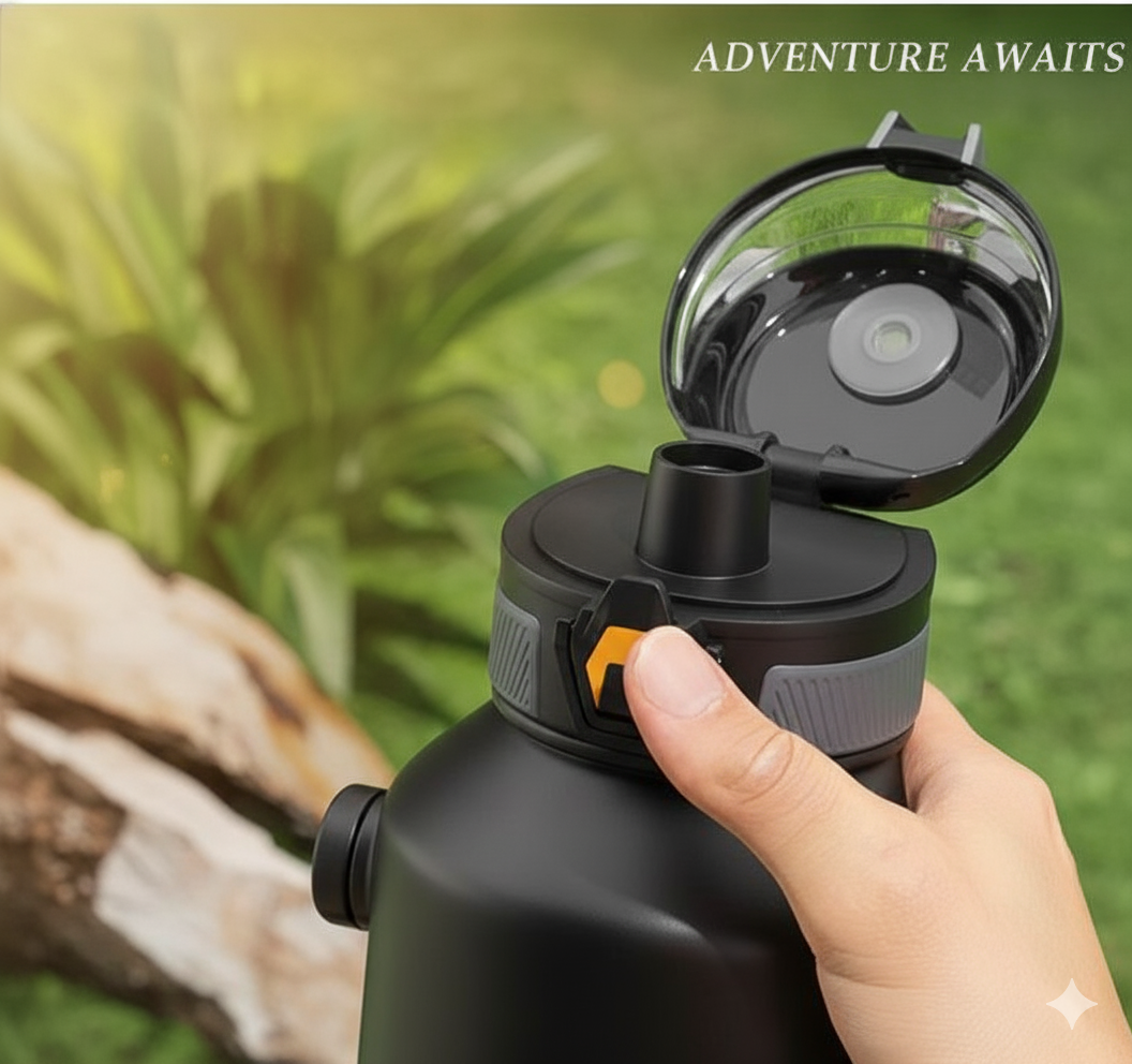 Термос из нержавеющей стали KANGZYUAN с двойной стенкой вакуумный 2000 мл градиент Черный (2458474288) - фото 5 Термос из нержавеющей стали KANGZYUAN с двойной стенкой вакуумный 2000 мл градиент Черный (2458474288) - фото 5