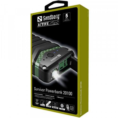 Портативное зарядное устройство Sandberg Survivor 20100 mAh (420-36) - фото 2