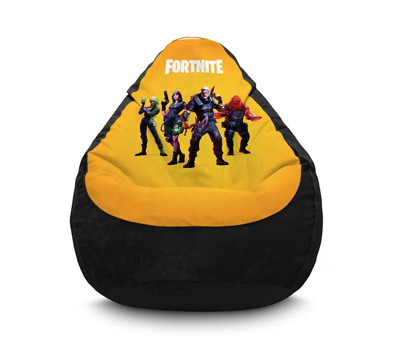 Кресло мешок iPuff Fortnite Deathstroke Флок XXXL 100х135 см Черный Кресло мешок iPuff Fortnite Deathstroke Флок XXXL 100х135 см Черный