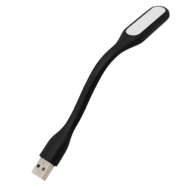 Ліхтарик LED Light Plastic USB Чорний (sp000220)