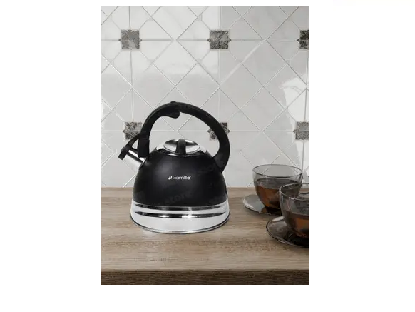 Чайник Kamille из нержавеющей стали со свистком 3 л Черный (0860) - фото 4 Чайник Kamille из нержавеющей стали со свистком 3 л Черный (0860) - фото 4