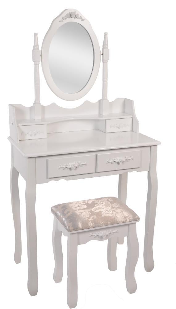 Туалетный столик Bonro В-011 с табуреткой из МДФ Белый (132-76-20000014)