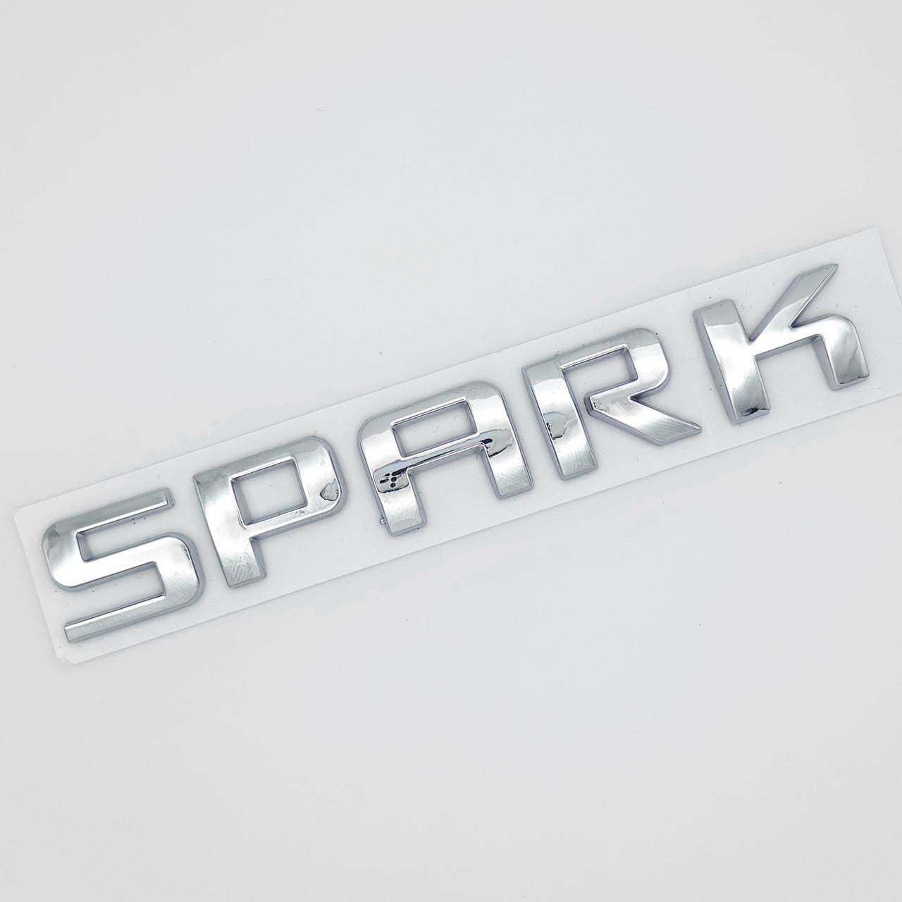 Эмблема надпись Spark Chevrolet ABS 16,7х1,8 см Хром глянцевый (3035781633)