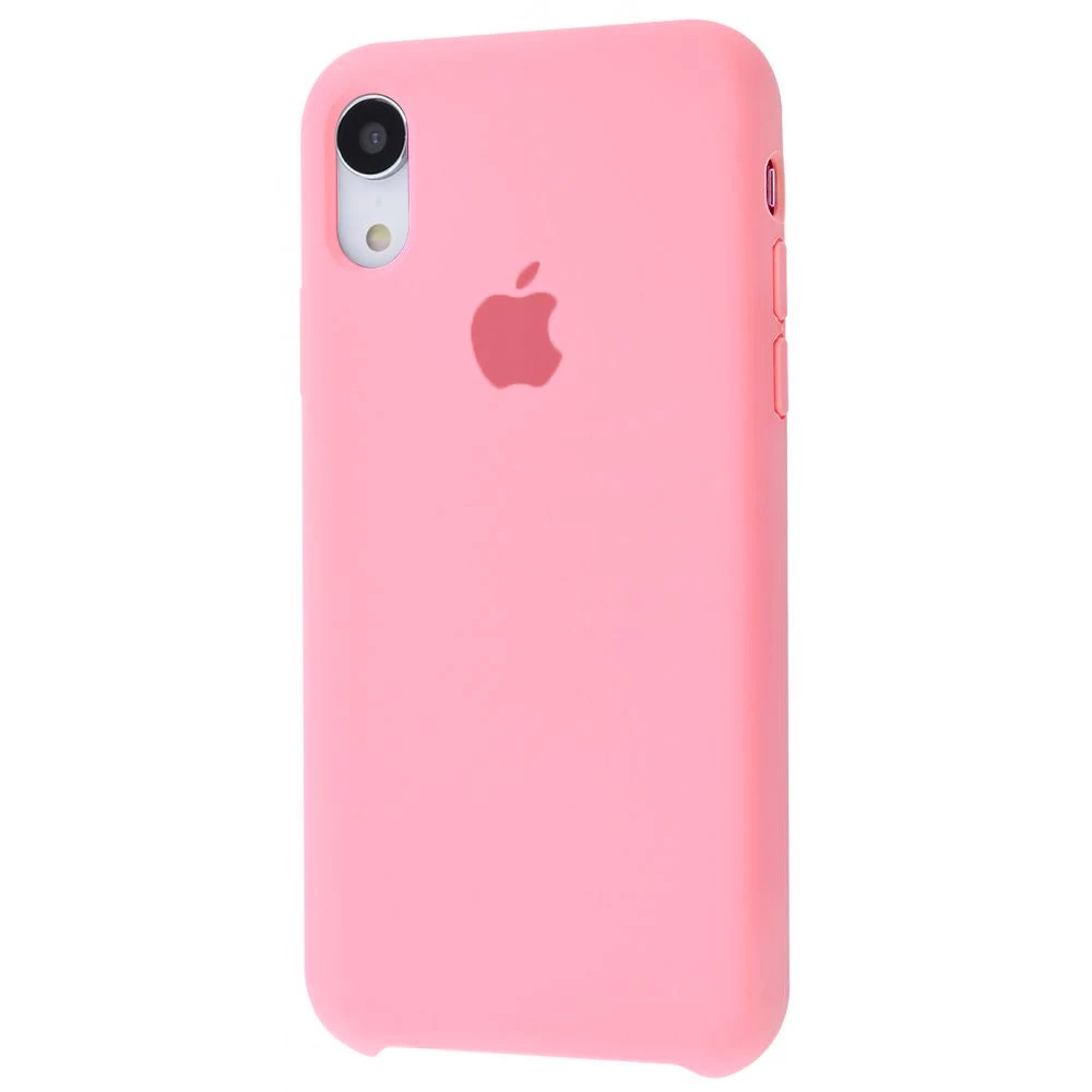Силиконовый Чехол Накладка Silicone Case для iPhone XR Закрытый низ Pink