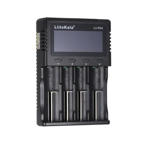 Зарядний пристрій розумний Liitokala Lii-PD4 Li-Ion 18650 Ni-MH LED 4 канали Black (510577)