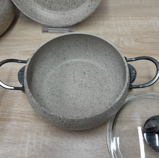 Набір каструль зі сковорідкою OMS з антипригарним покриттям 7 предметів (3051-sandy) - фото 3 Набір каструль зі сковорідкою OMS з антипригарним покриттям 7 предметів (3051-sandy) - фото 3