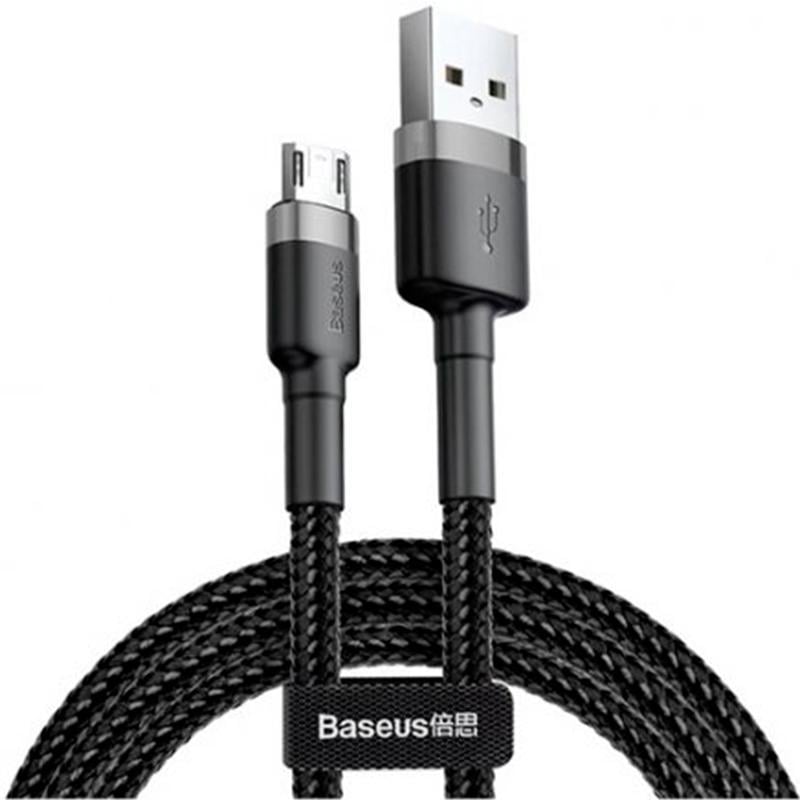 Кабель Baseus CAMKLF-AG1 Cafule Cable USB to MicroUSB 2,4A 0,5 м Black/Grey