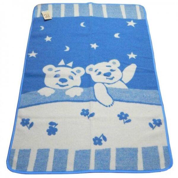 Детское одеяло шерстяное жаккардовое Vladi 100х140 Умка Голубой (2000022116633)