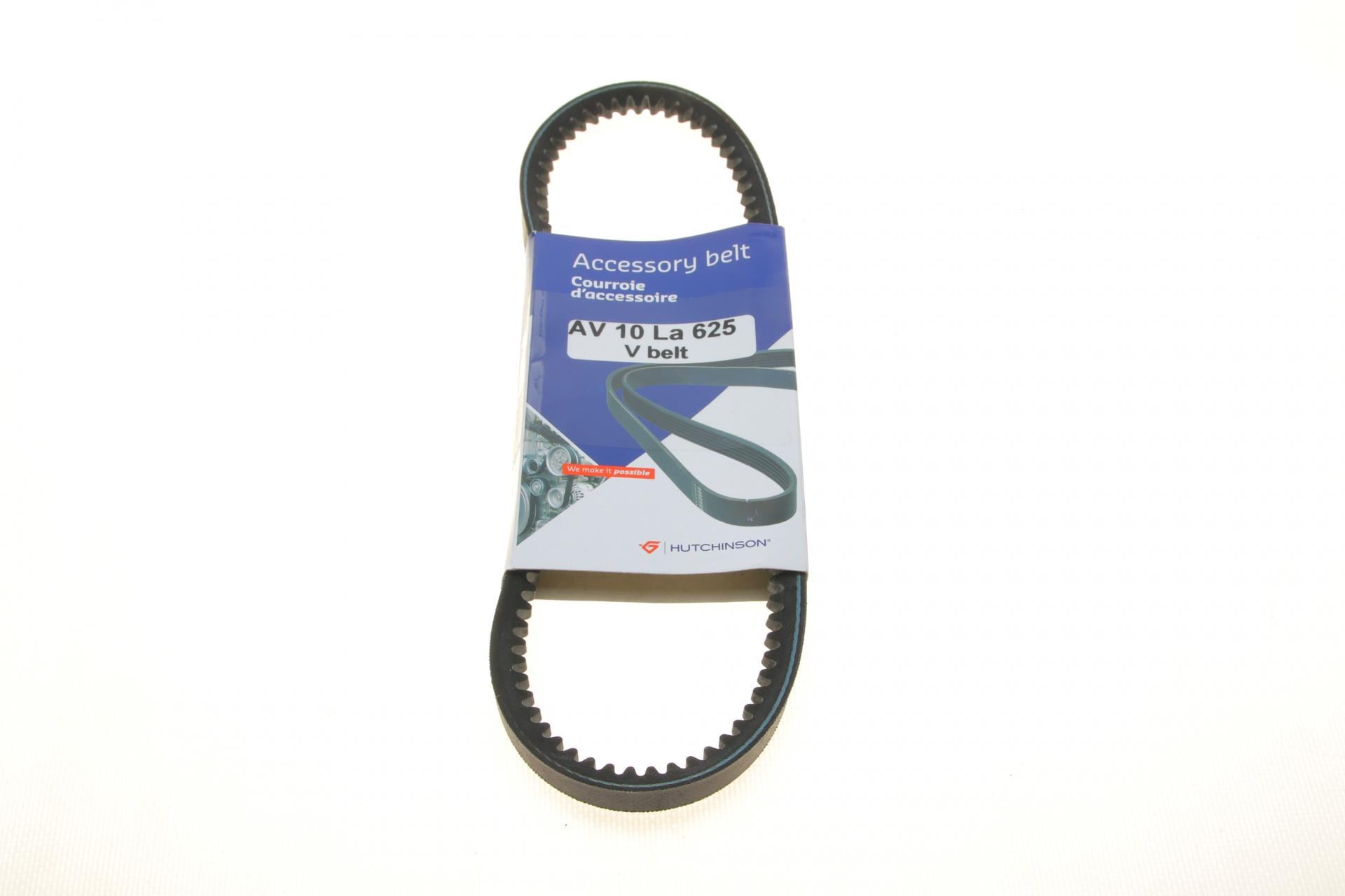 Ремінь генератора HUTCHINSON VW T3 1.6/1.7D 83-92/Seat Toledo 2.0 91-99 AV 10 LA 625