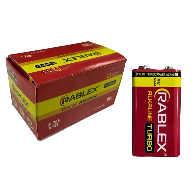 Батарейка Rablex 9V Крона TURBO ТЕХПАК 10 шт.