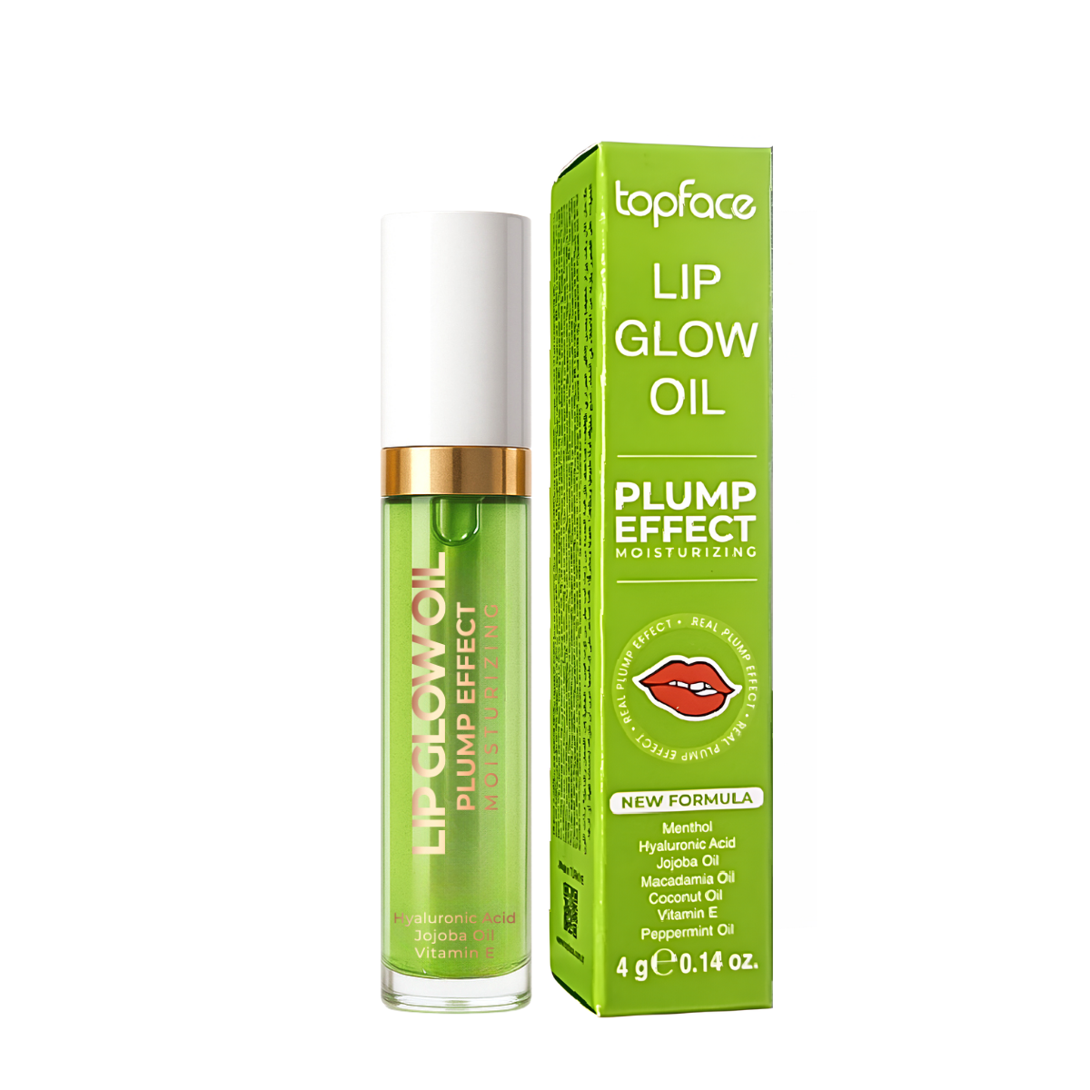 Олія для збільшення об'єму губ Topface Lip Glow Oil Plump Effect 4 г 04 Mint М'ятний аромат (PT216)