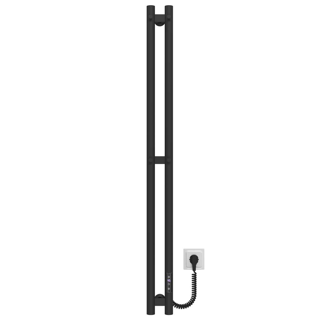 Полотенцесушитель электрический Deffi Maxi П3 JD03 крашеная сталь 70х1200 см Черный (B.MX.120.7.3.EBU1)
