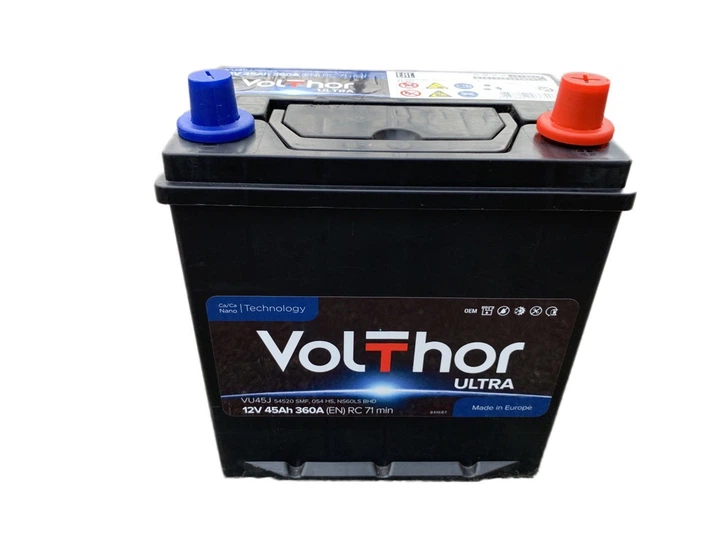 Акумулятор автомобільний лівий VOLTHOR TAB 45Ah + L Азія matiz