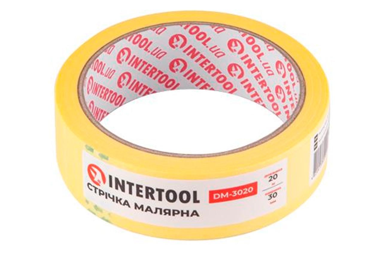Стрічка малярська Intertool 30 мм х 20 м 8 шт. Жовтий (DM-3020)