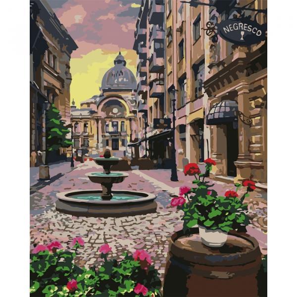 Картина по номерам Идейка Города Вечерний уют в 40х50 см термопакете (КНО3573-mt)