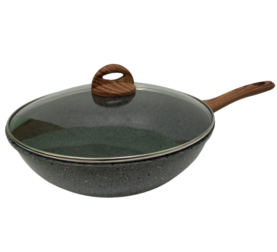 Сковорода WOK Empire EM7580 гранитное антипригарное покрытие 30 см (554767)